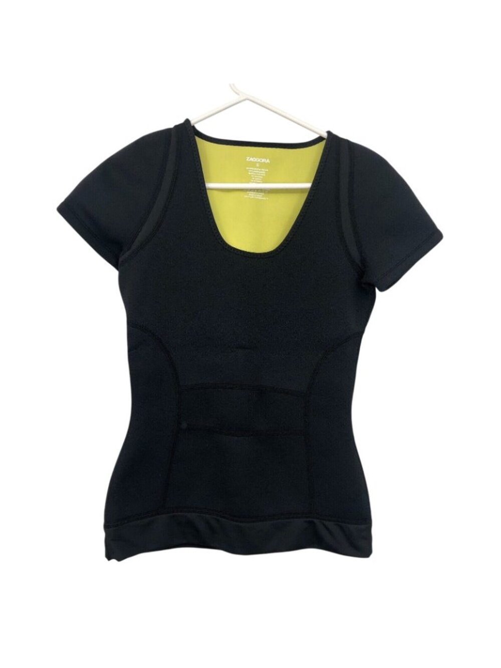 Zaggora Hotwear Activewear Set Womens Small Black Shorts Top Celu-Lite Used - Picture 3 of 16